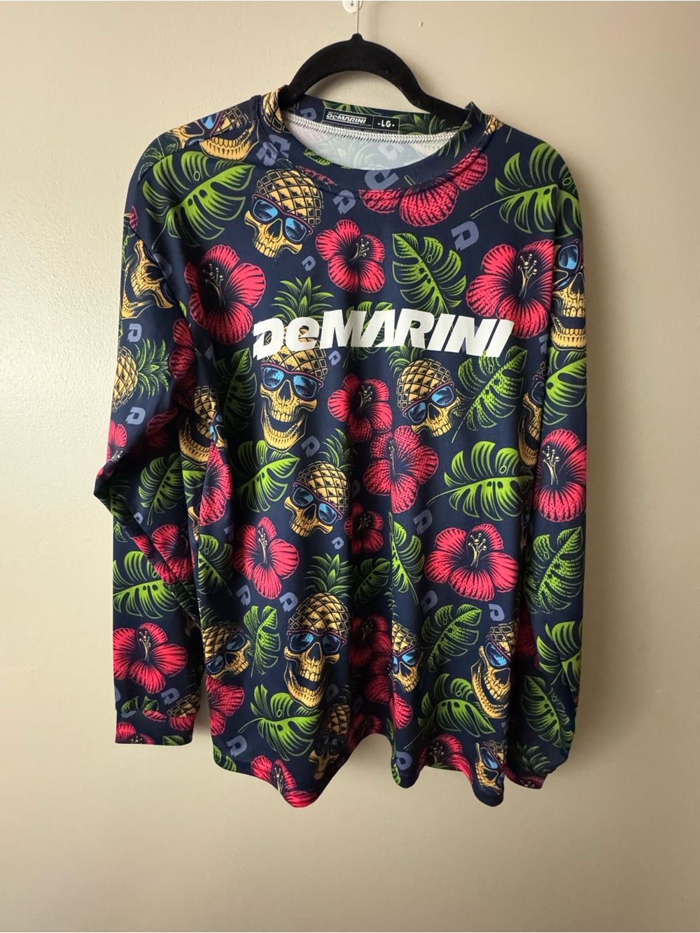 Demarini Tropical Skull Long Sleeve Shirt Large